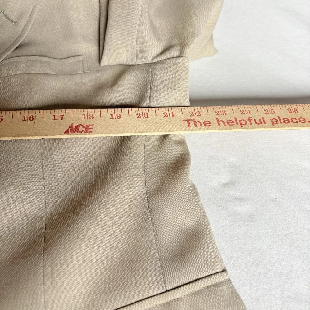 Hart Schaffner Marx‎ Dillards Beige Tan Blazer  J Nicklaus  42S  Gold Button VTG